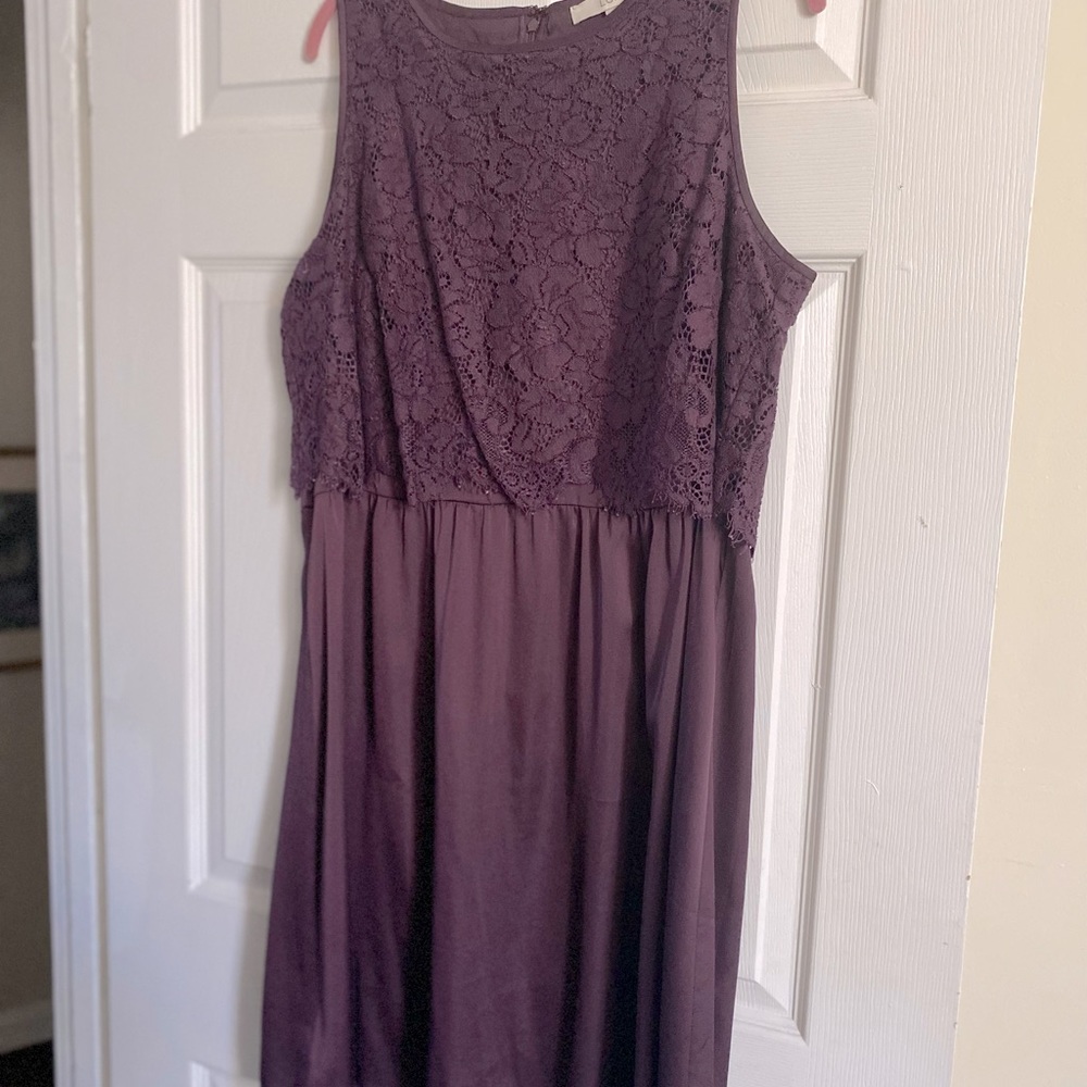 LOFT Eggplant Party Dress